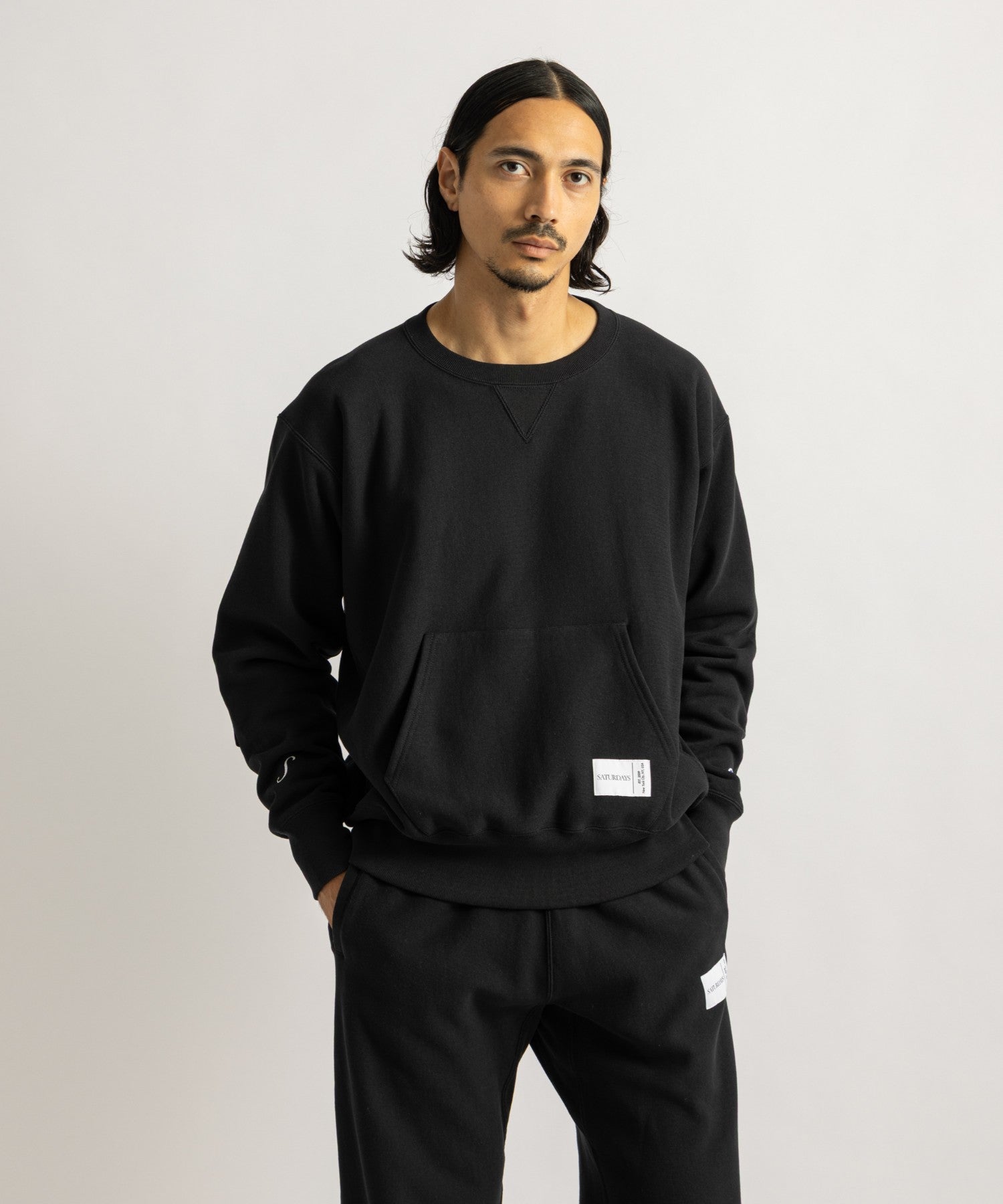 Champion for Saturdays Crewneck Sweatshirt in Black