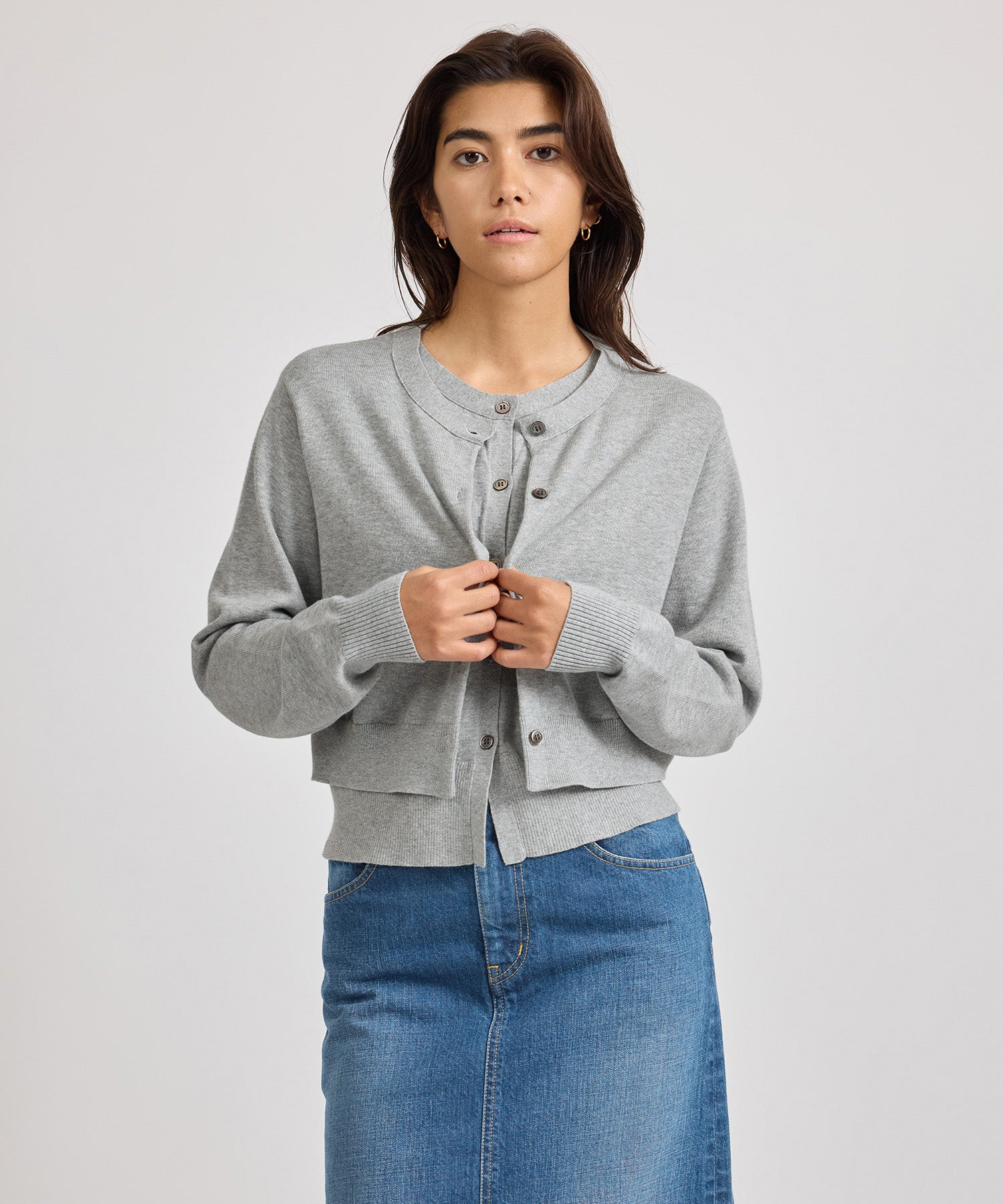 Halle Double Layer Cardigan