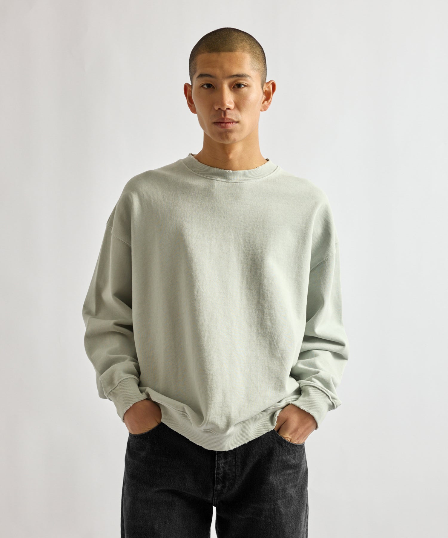 Bowery Garment Dyed Slash Sweatshirt