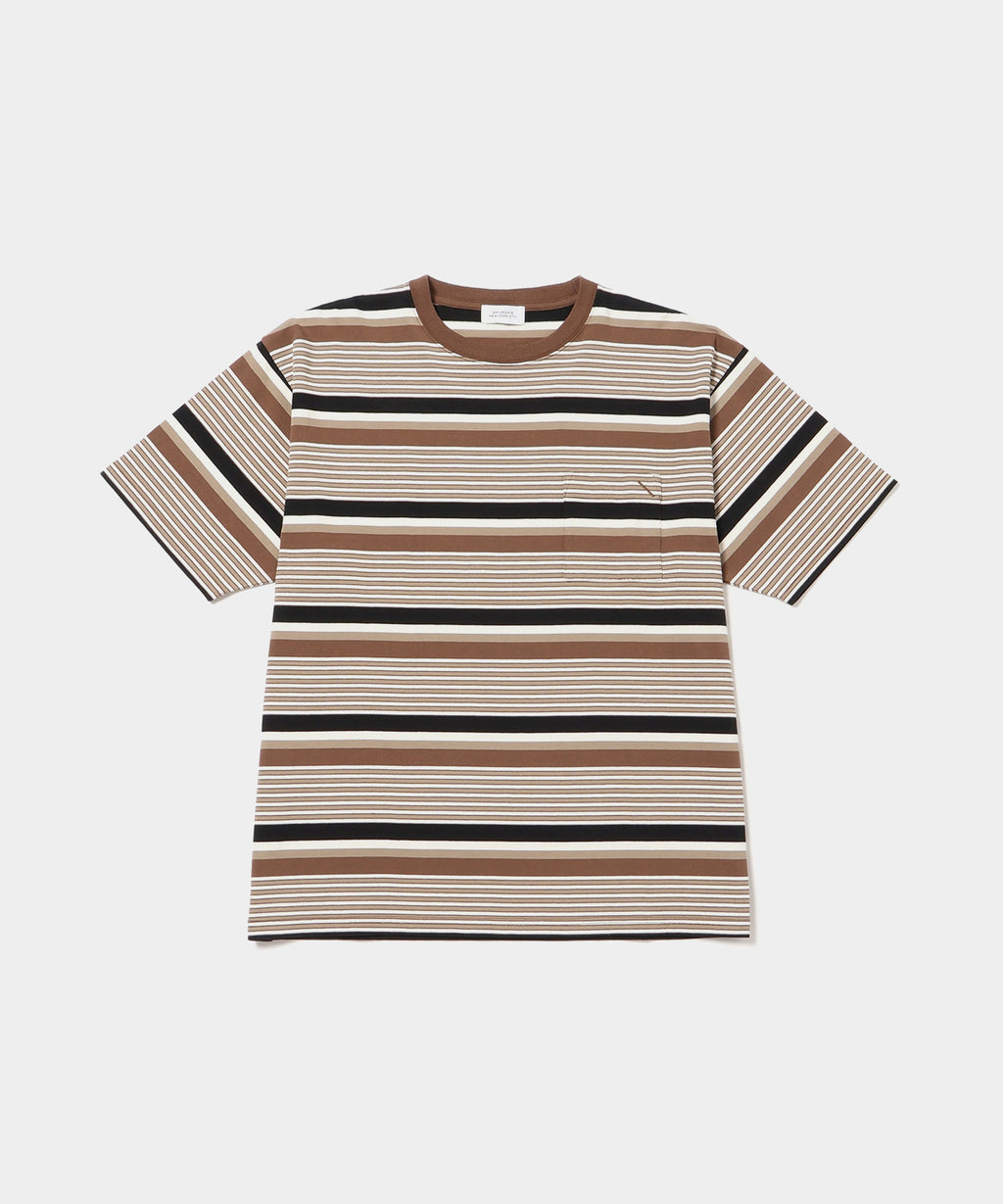 Multi Stripe Relaxed Short Sleeve Tee