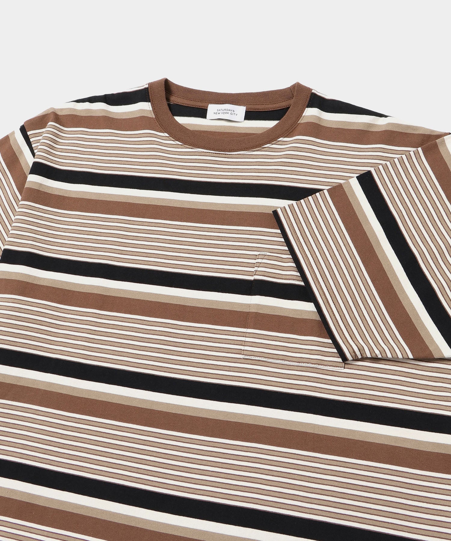 Multi Stripe Relaxed Short Sleeve Tee