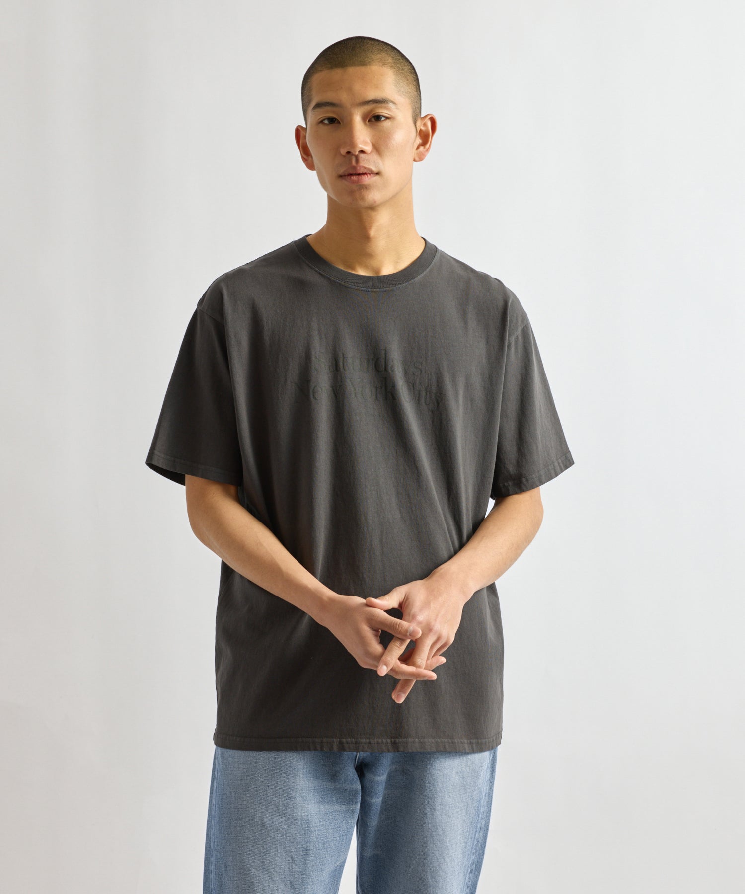Saturdays NYC Miller Standard Short Sleeve Tee in Charcoal