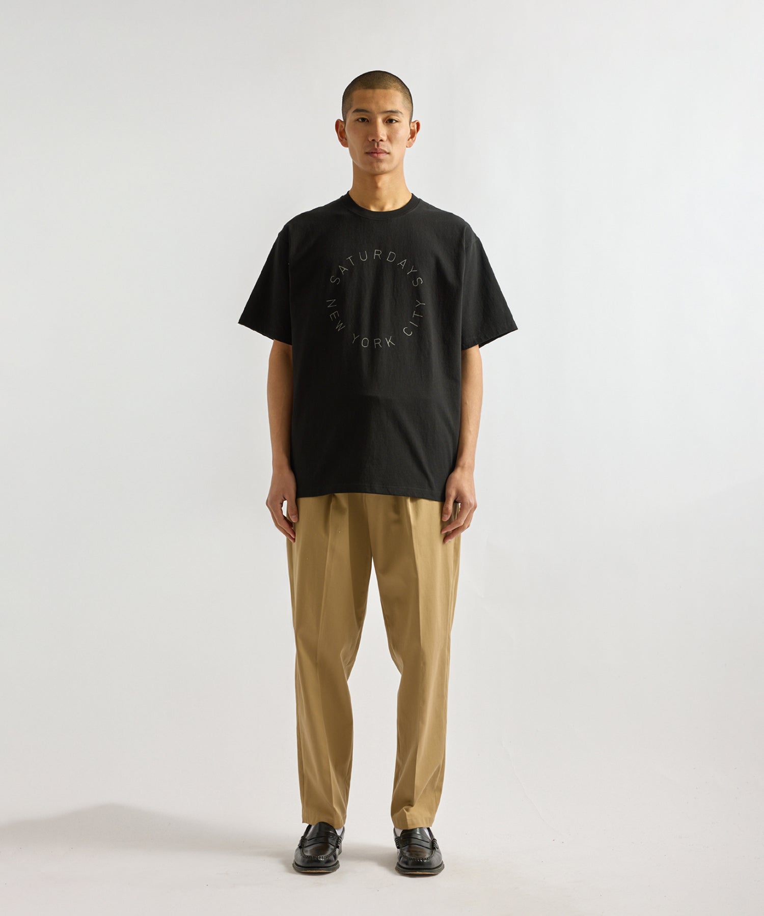 Saturdays NYC Dean One Tuck Pant in Beige