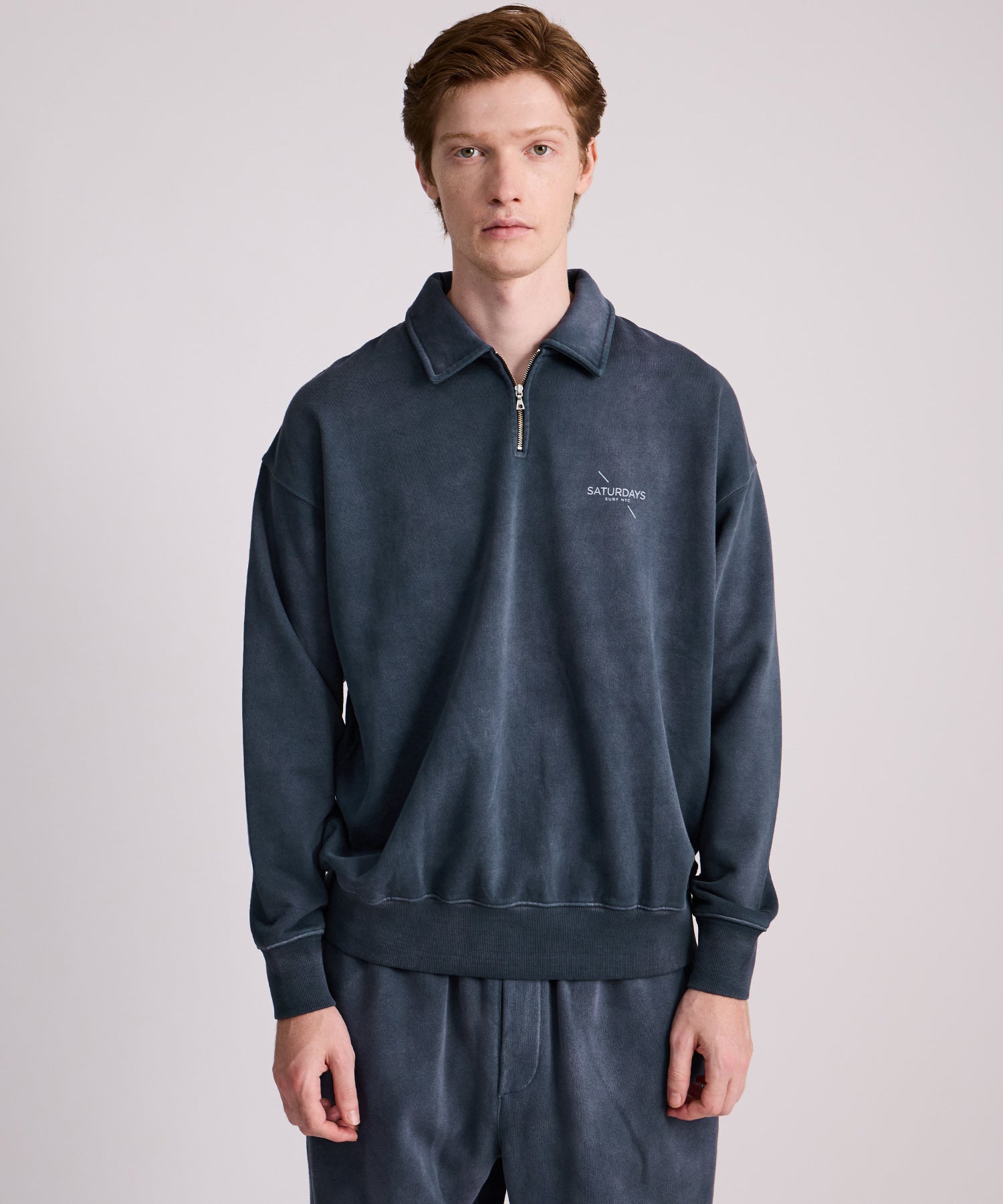 【スミクロ（05）】Mott Relaxed Quarter Zip Surf Sweatshirt Mott Relaxed Quarter Zip Surf Sweatshirt | Saturdays NYC