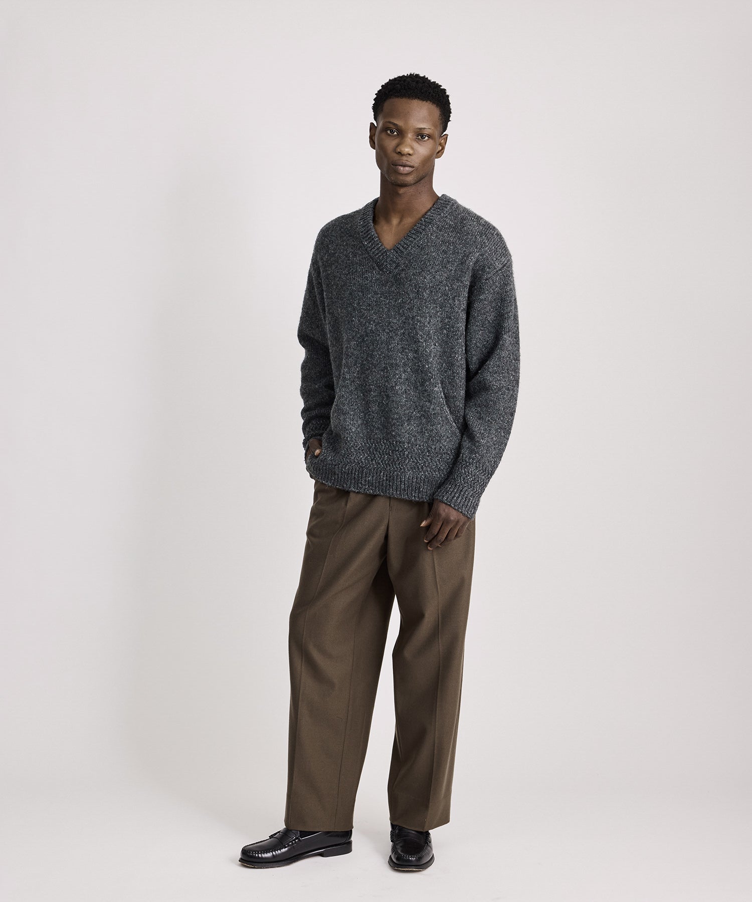 George Flannel Two Tuck Pant