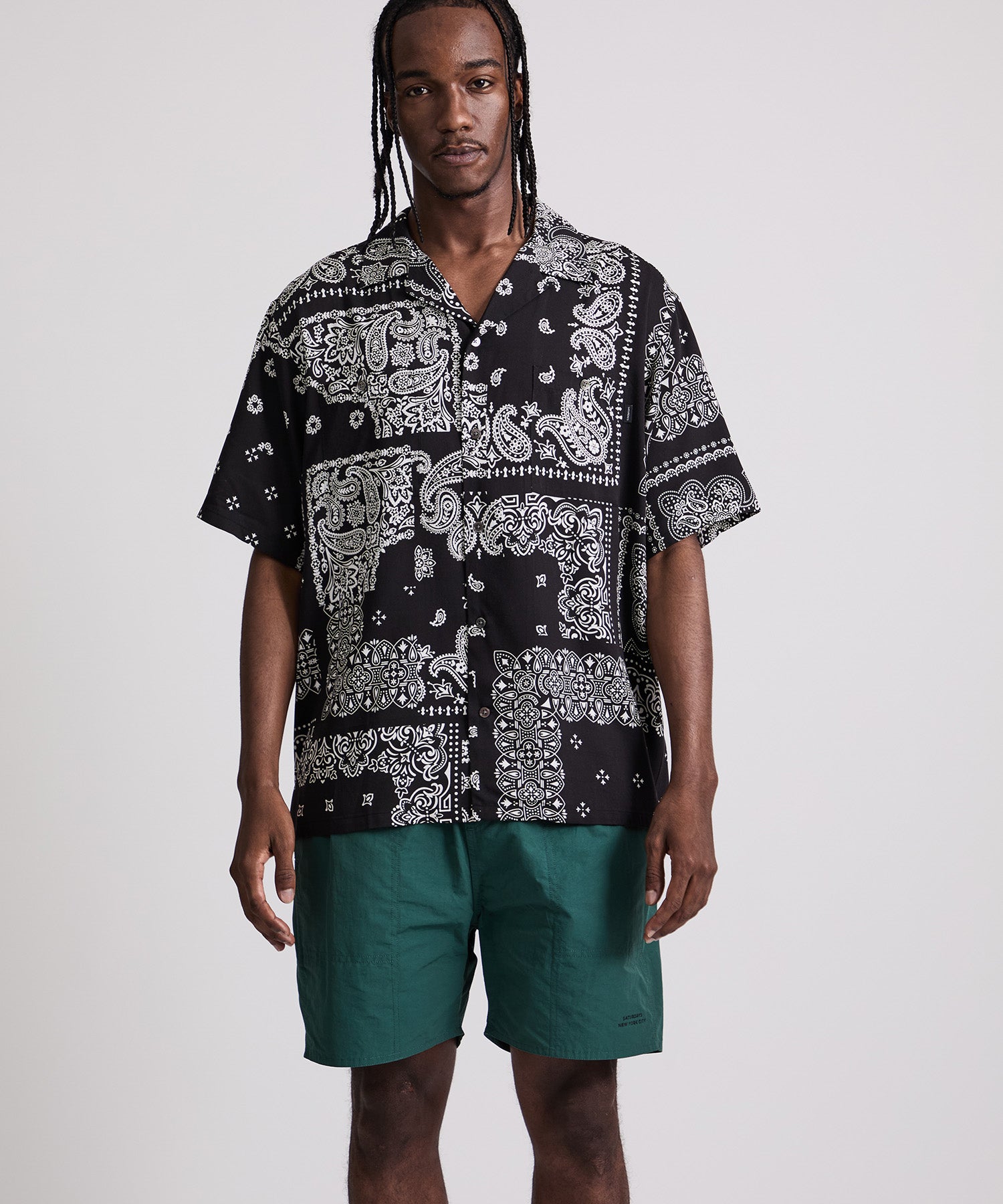 MIYAGIHIDETAKA x Saturdays Bandana Short Sleeve Shirt