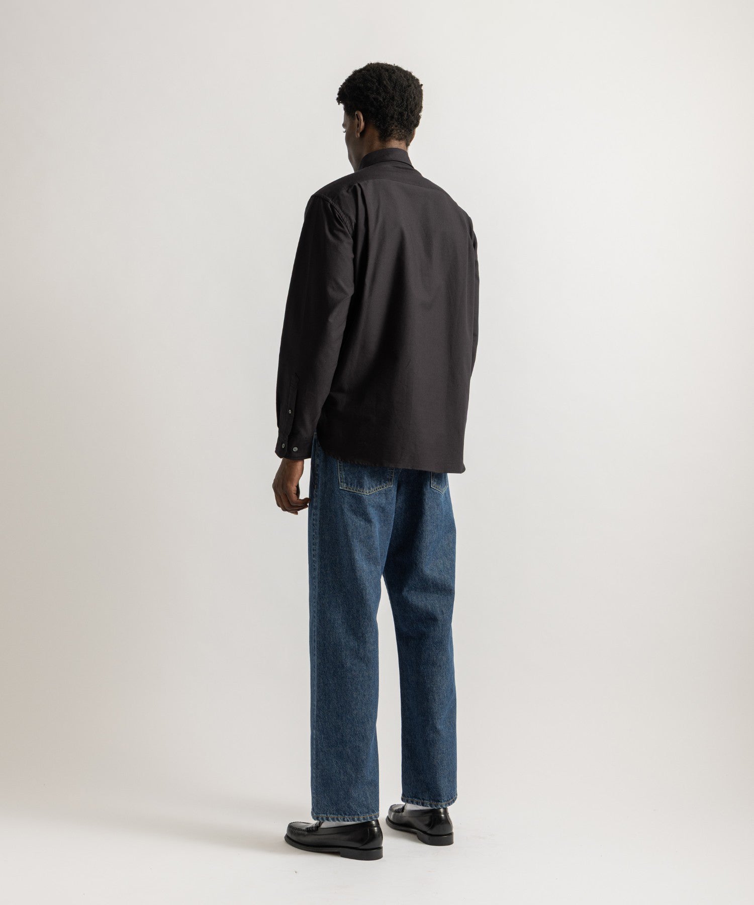 Saturdays NYC New Crosby Oxford Shirt in Black