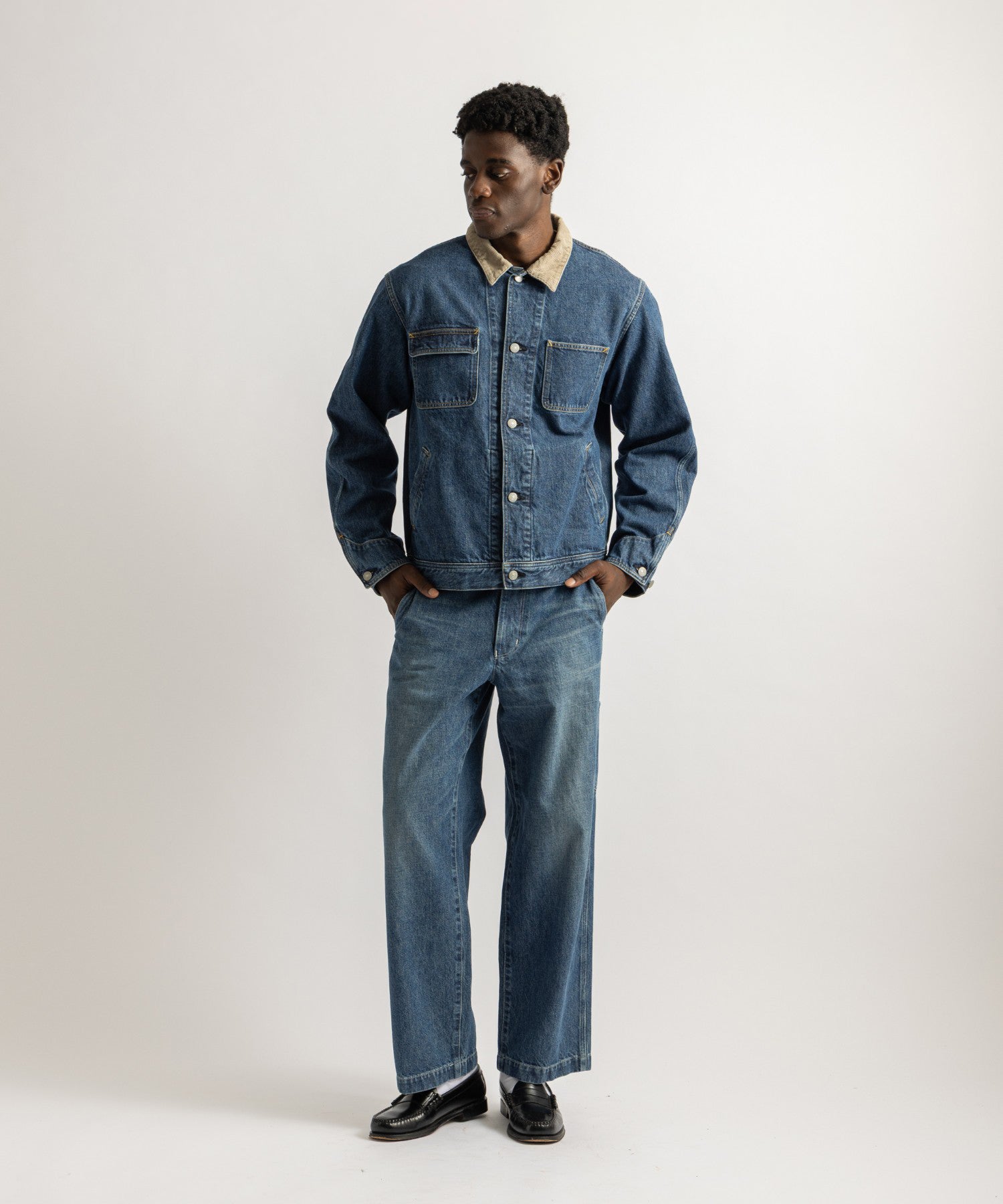 Saturdays NYC Antoine Coverall Jacket in Blue