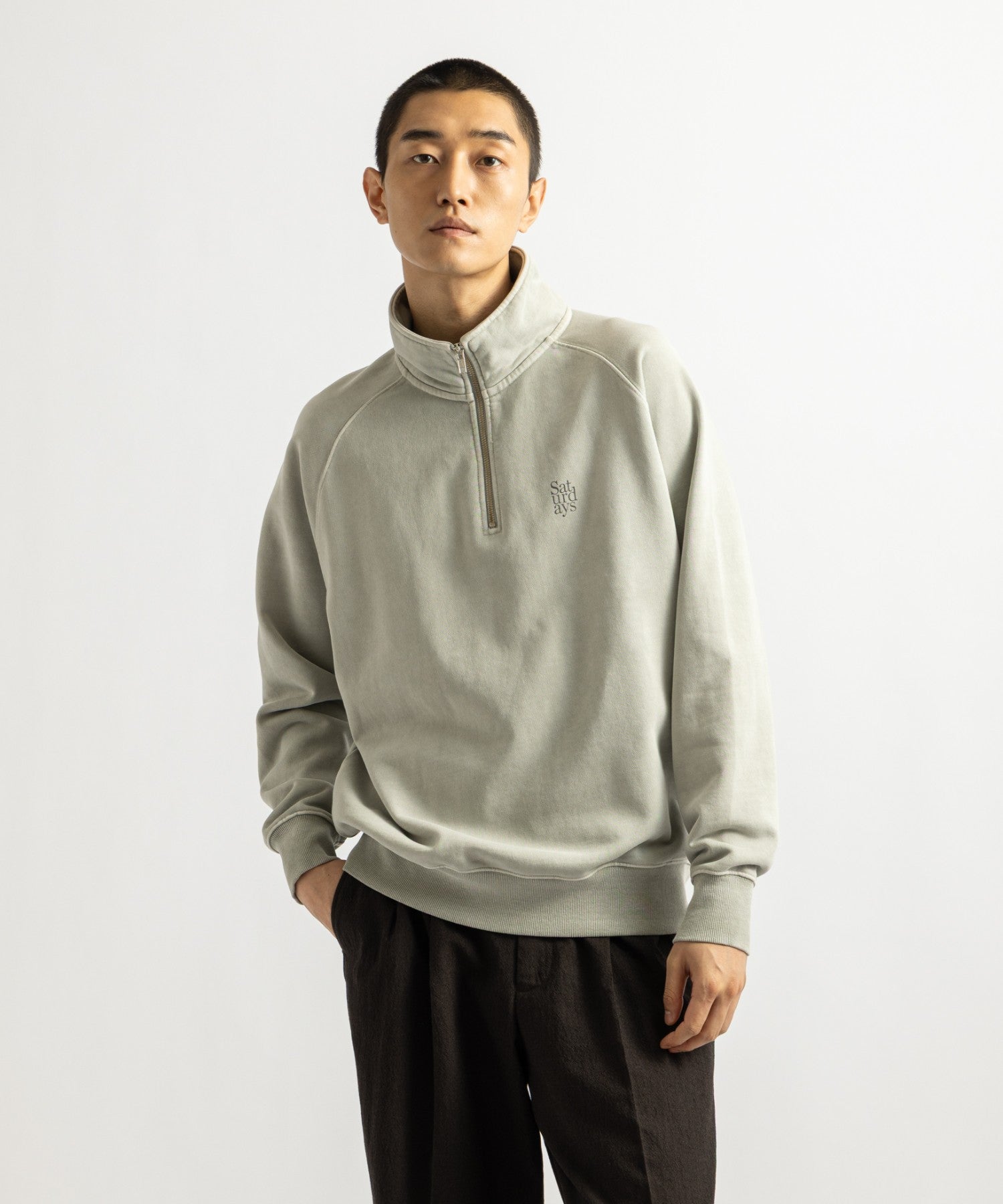 Saturdays NYC K.K Pullover Sweatshirt in Gray