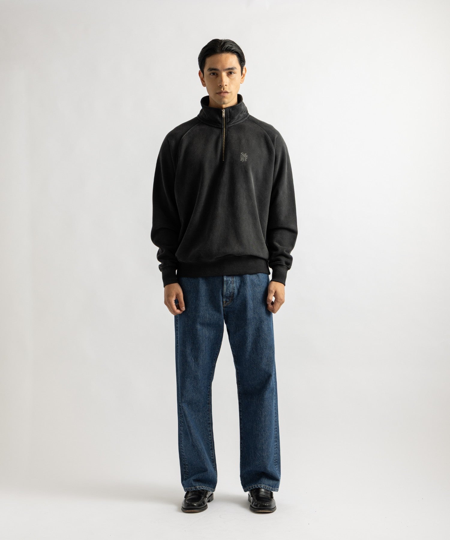 Saturdays NYC K.K Pullover Sweatshirt in Fade Black