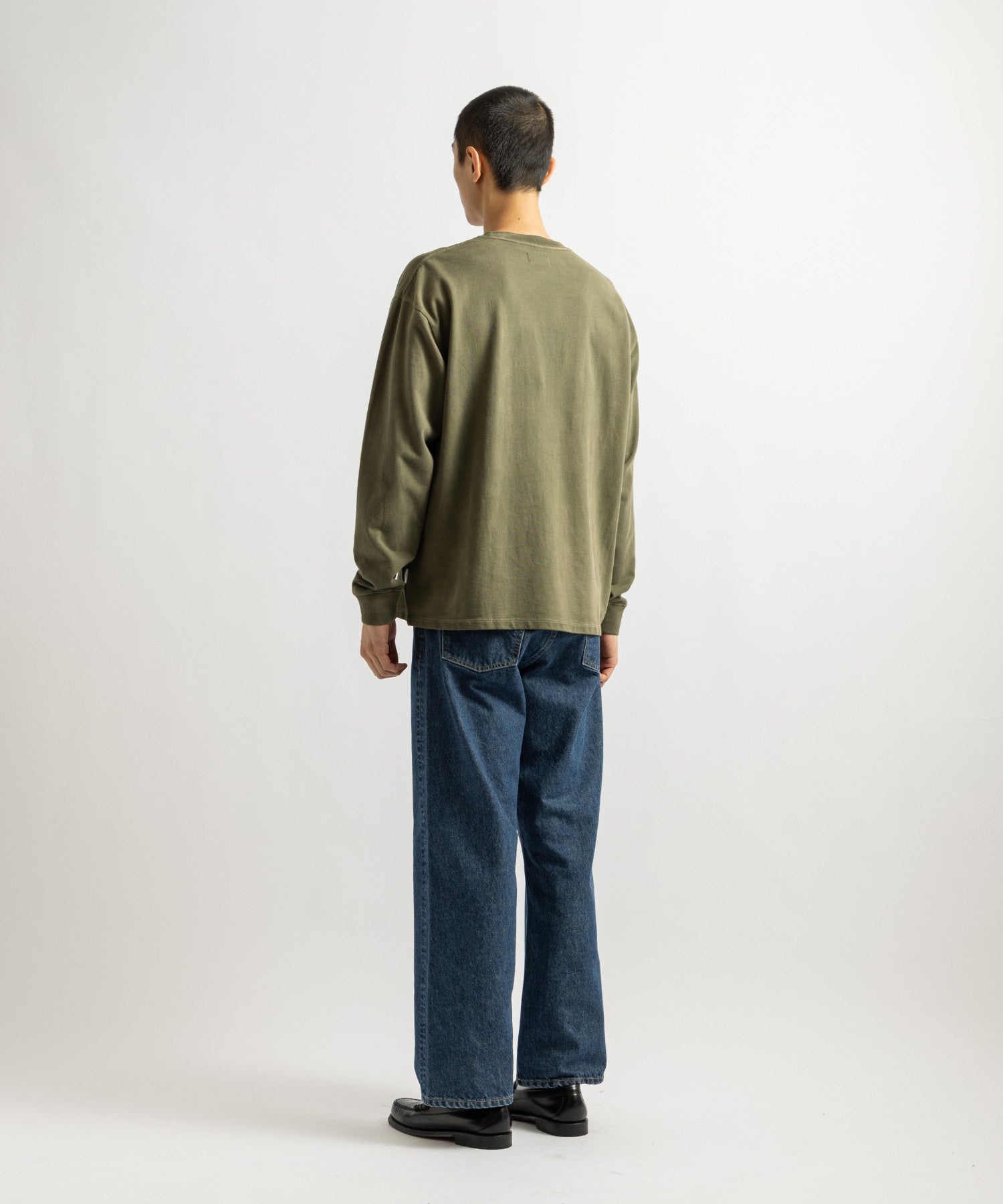 Saturdays NYC S.NYC Terry Long Sleeve Sweatshirt in Olive Green