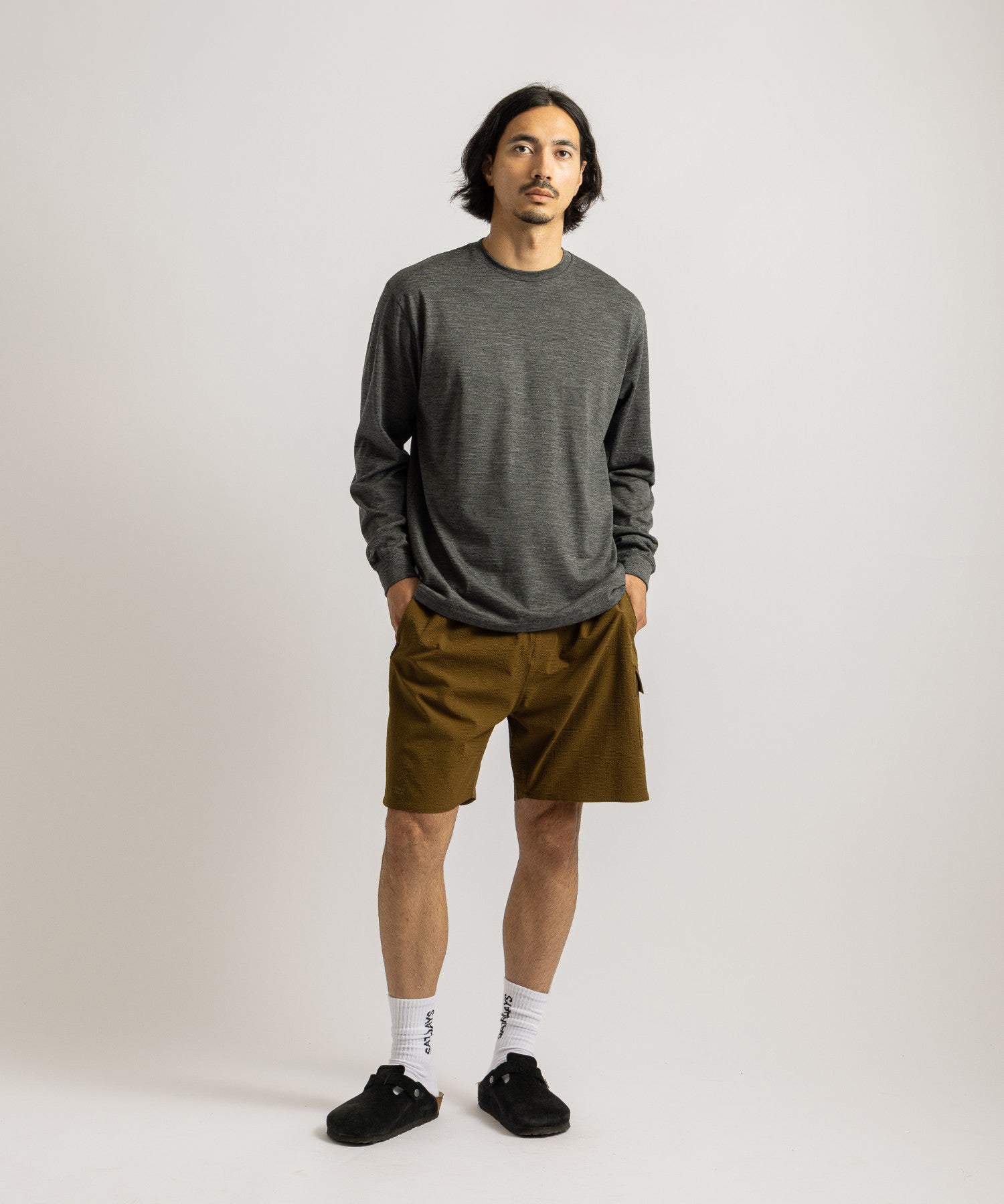 Saturdays NYC Danjo Seersucker Cargo Swim Short in Yellow