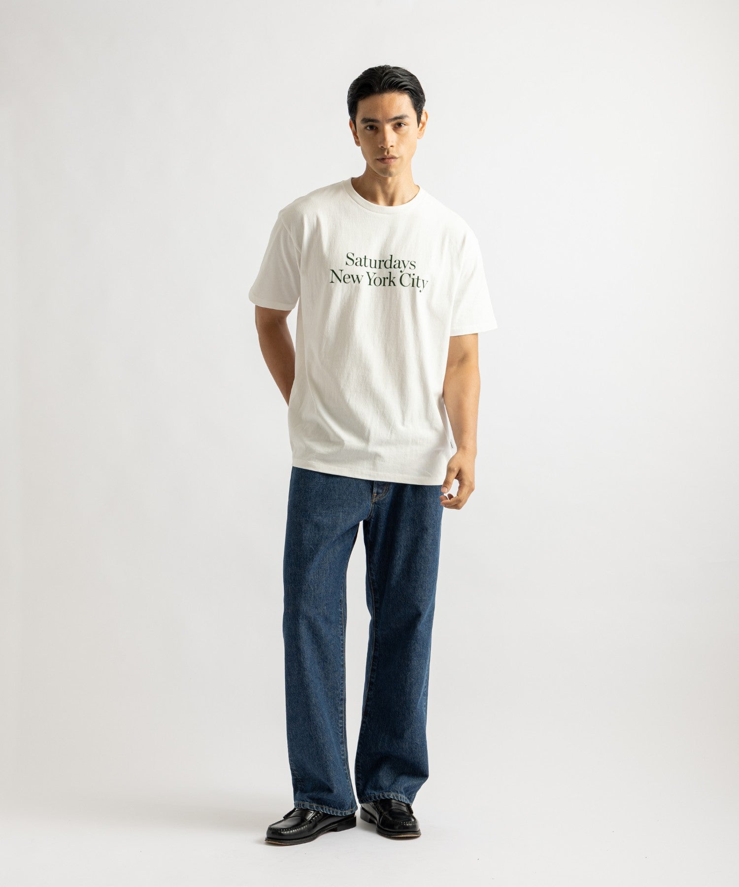 Saturdays NYC Tobias Straight Denim Pant in Blue