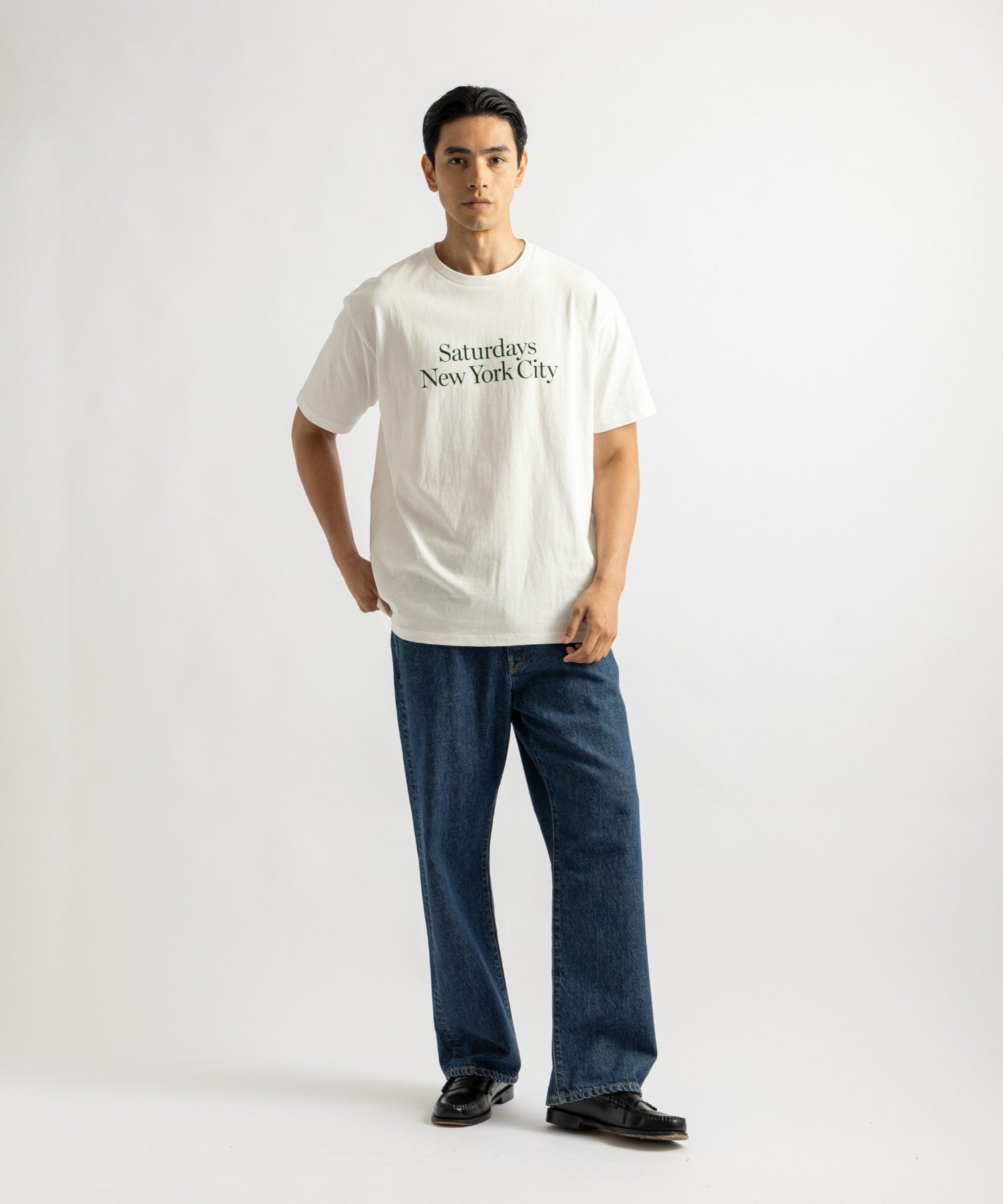 Saturdays NYC Miller Standard Short Sleeve Tee in Off White