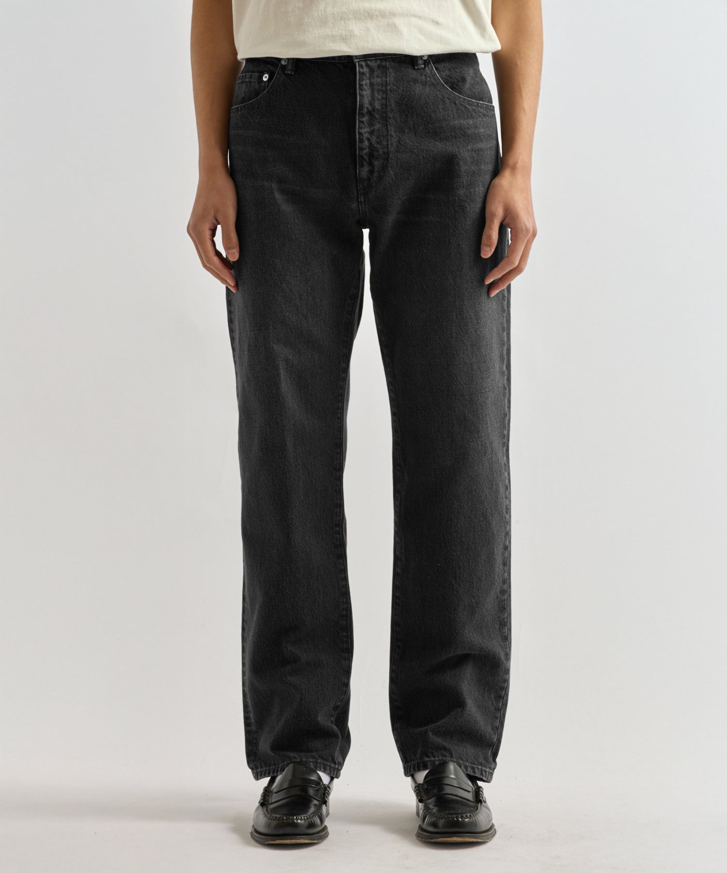 Saturdays NYC Nate Vintage Narrow Denim Pant in Fade Black