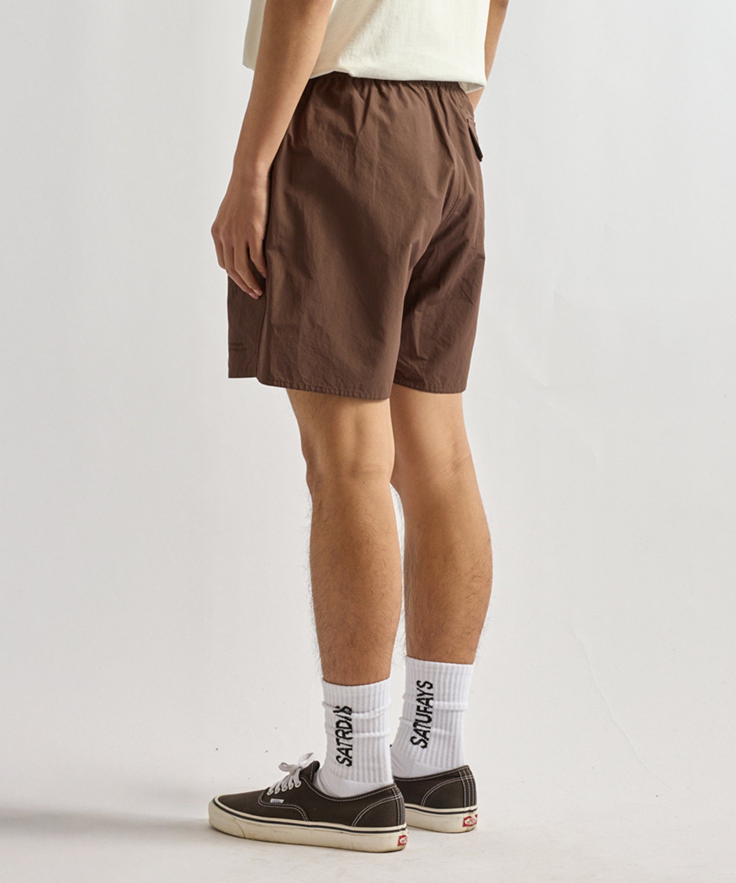 Saturdays NYC Talley Swim Short in Dark Brown