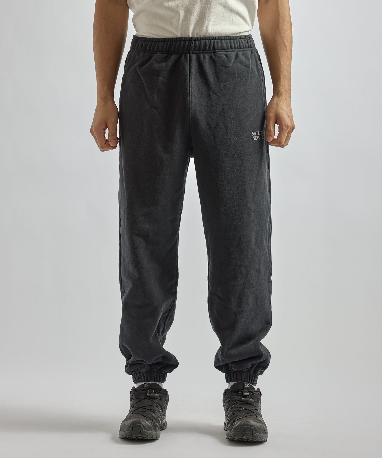 Saturdays NYC Abrams Ozone Washed Sweatpant in Fade Black