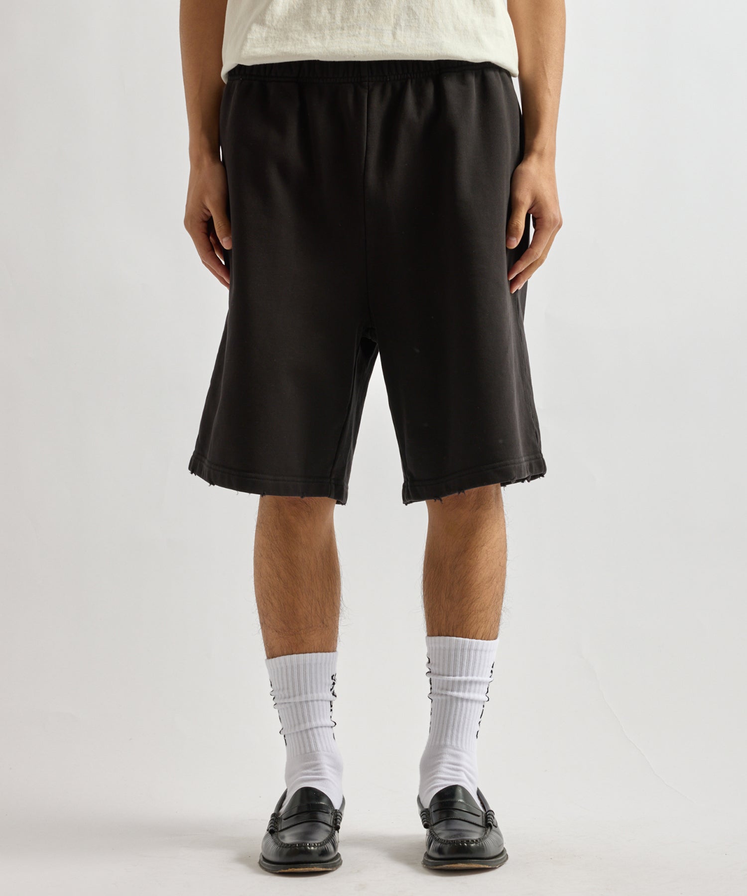 Saturdays NYC Austin Super Vintage Sweat Short in Fade Black