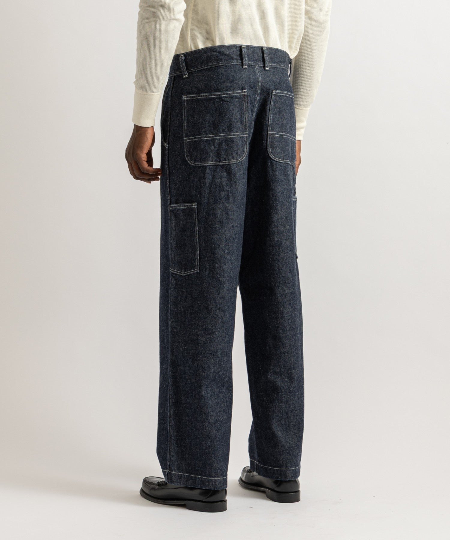 Saturdays NYC Morris Wide Denim Pants in Navy