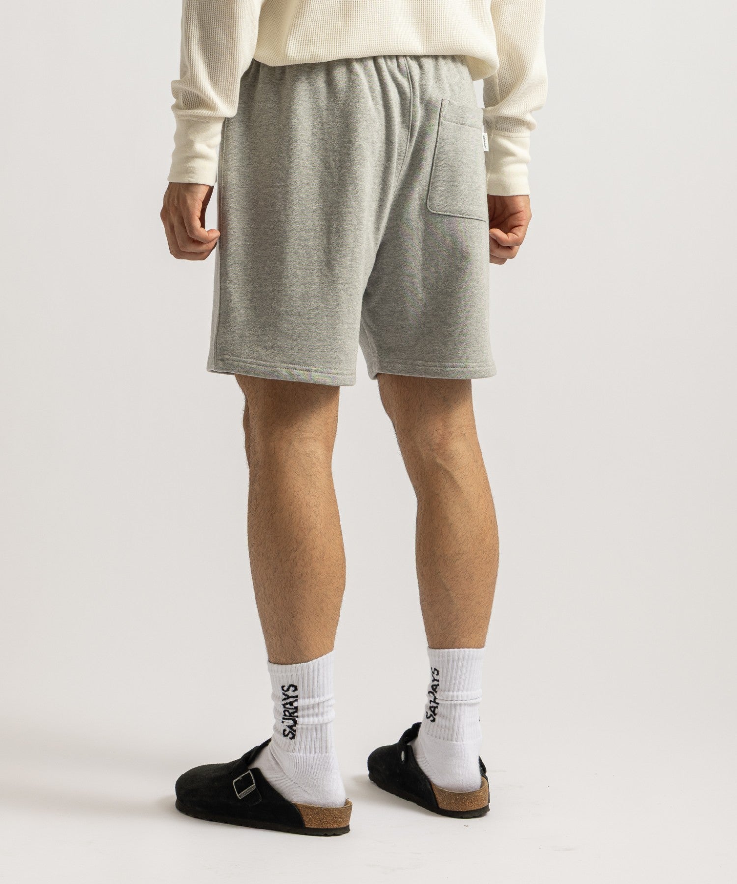 Saturdays NYC Austin Slash Sweat Short in Gray