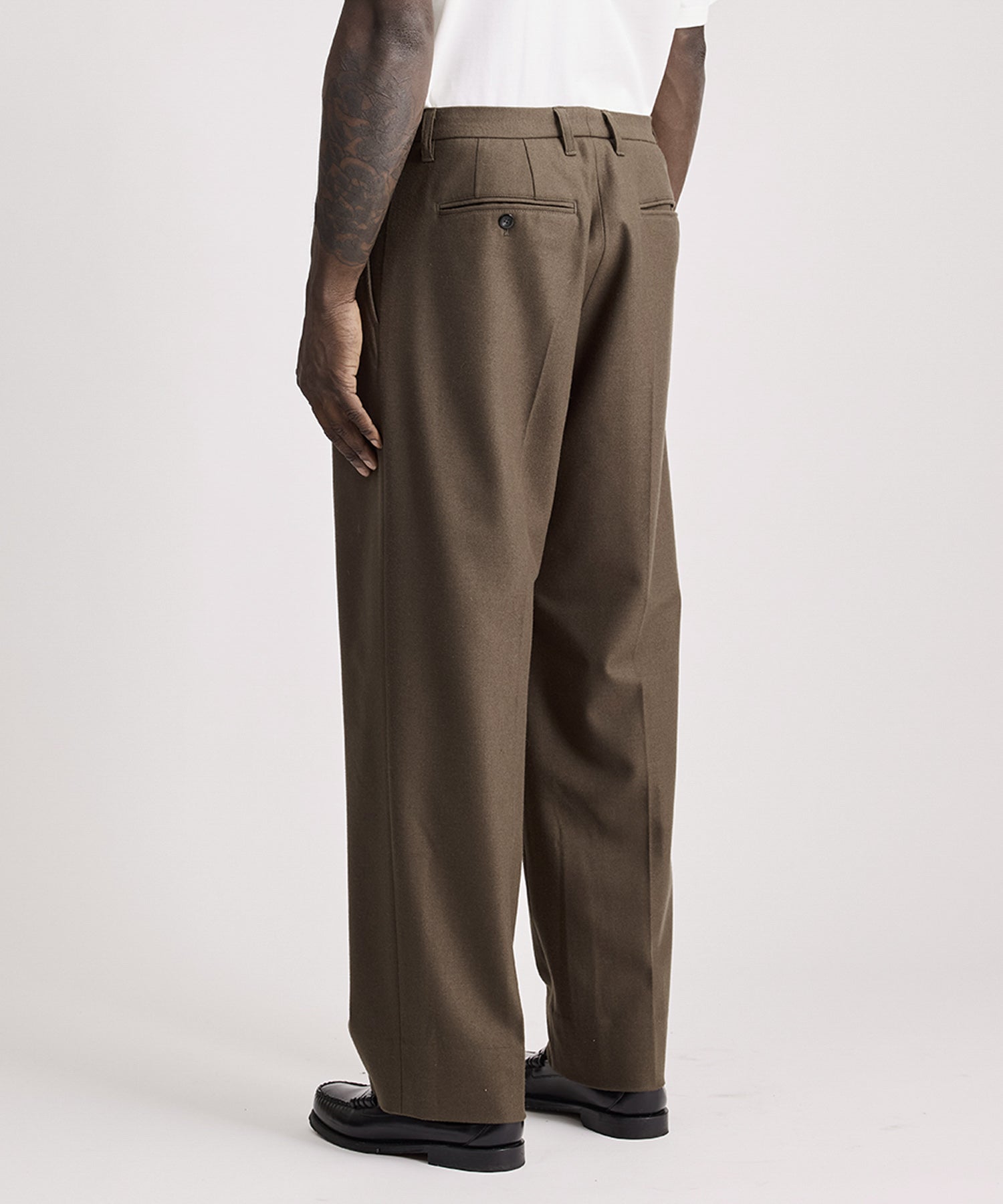 George Flannel Two Tuck Pant