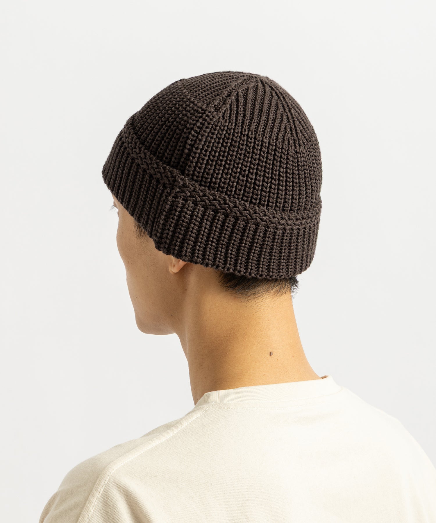 Saturdays NYC Rib Beanie in Dark Brown