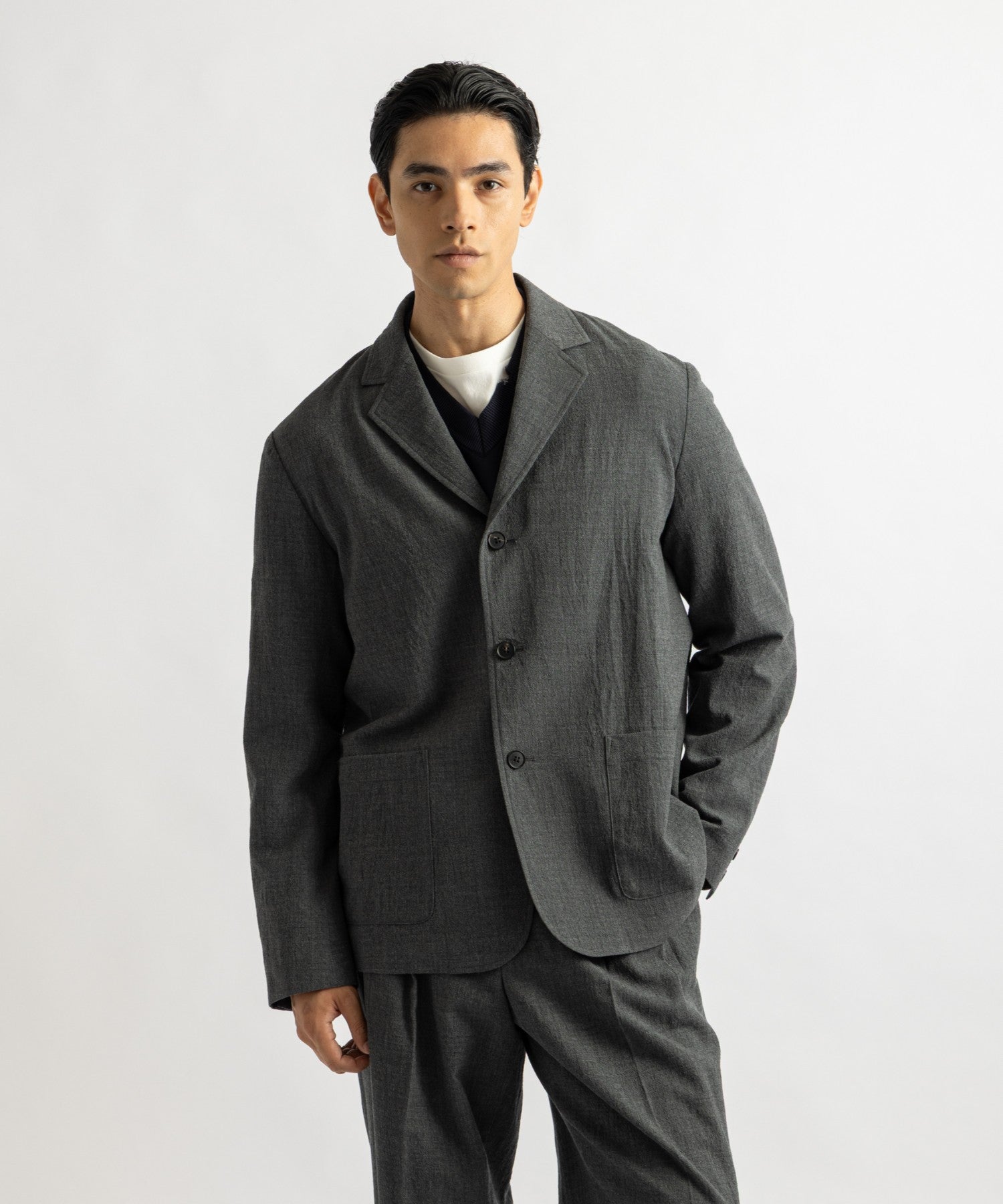Saturdays NYC Mirza Wool Blazer in Gray