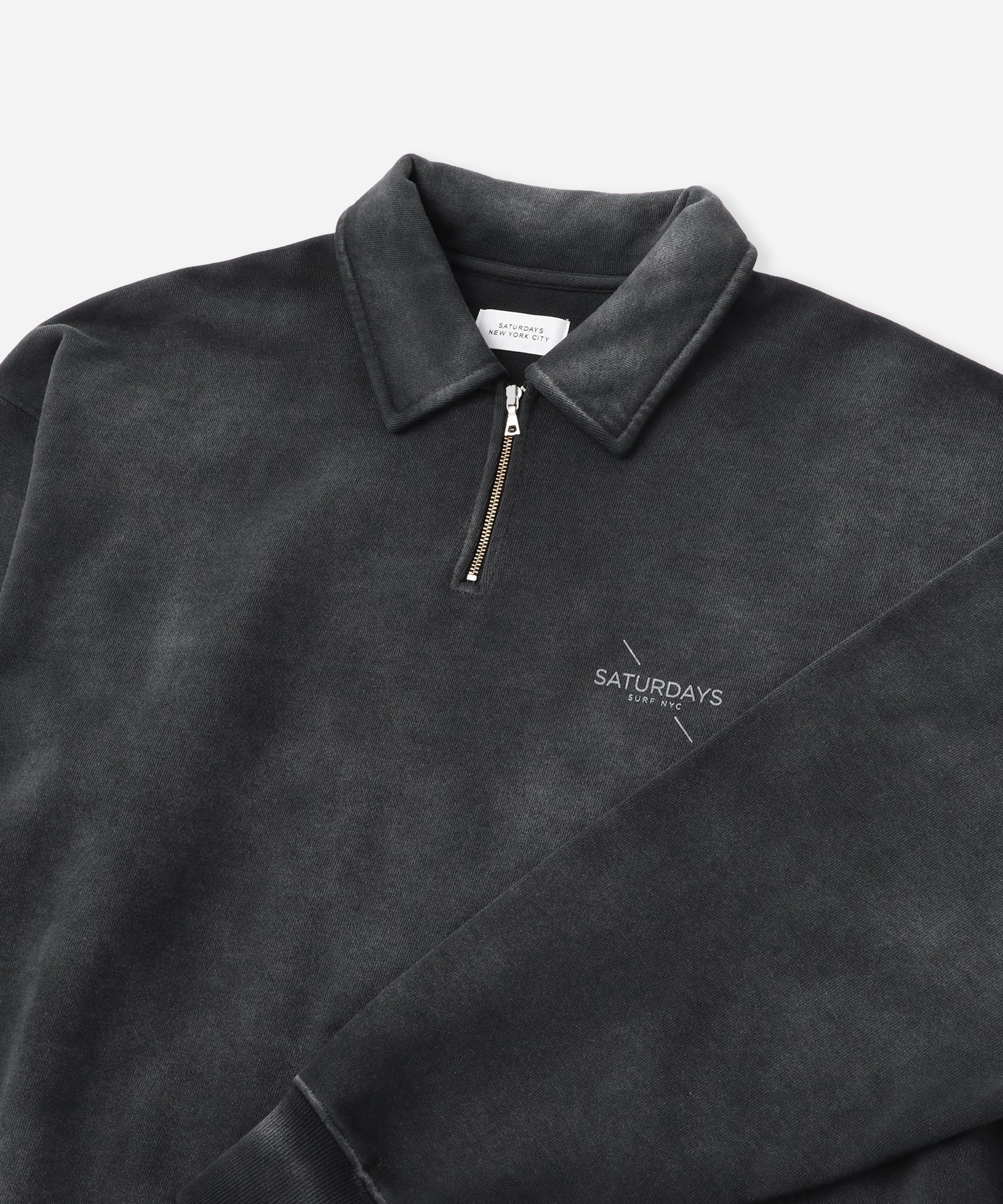 【グレー（07）】Mott Relaxed Quarter Zip Sweatshirt Loose Fit Concept Quarter Zip Sweatshirt / Melange Grey – PROD