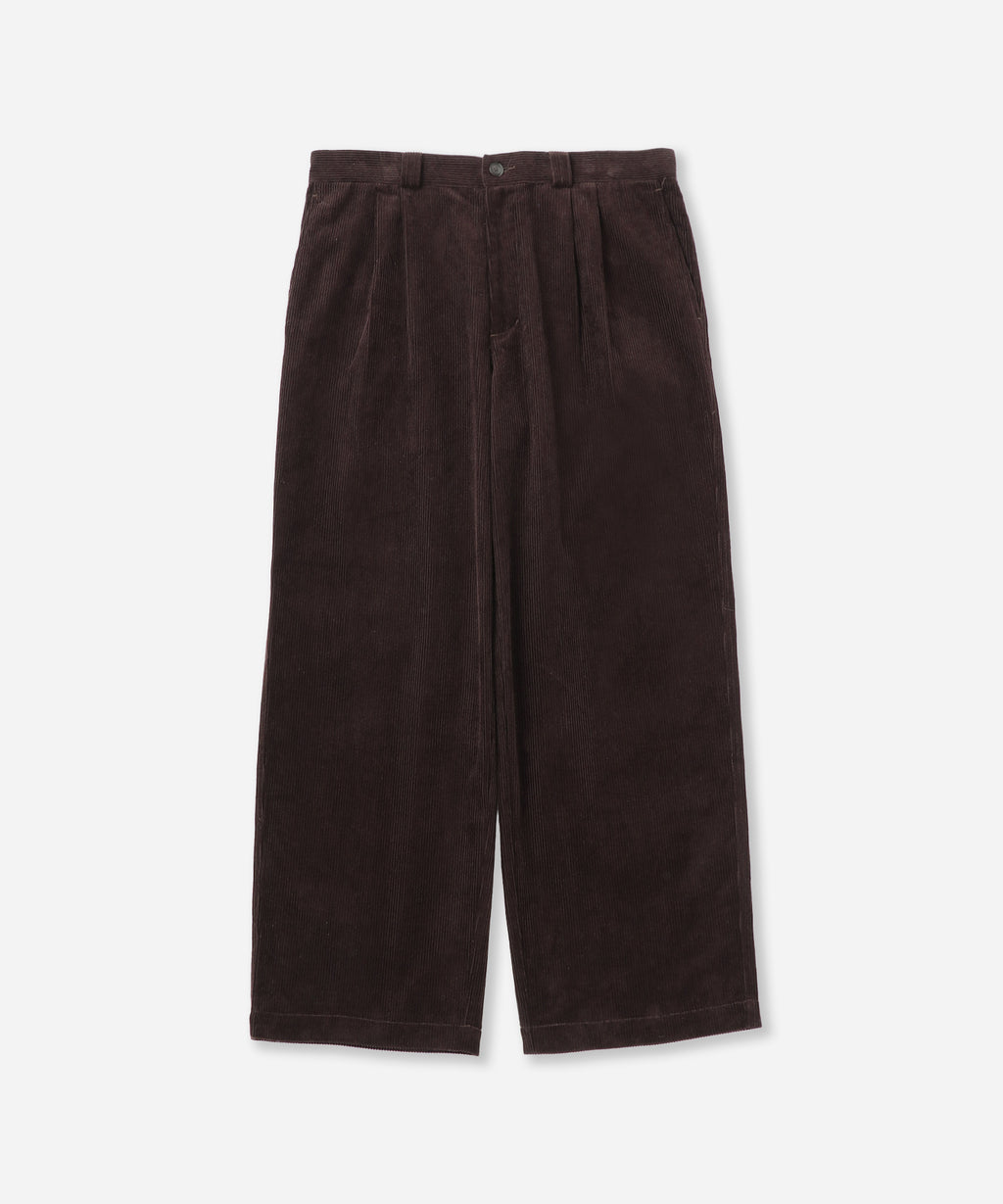 George Corduroy Wide Two Tuck Pant