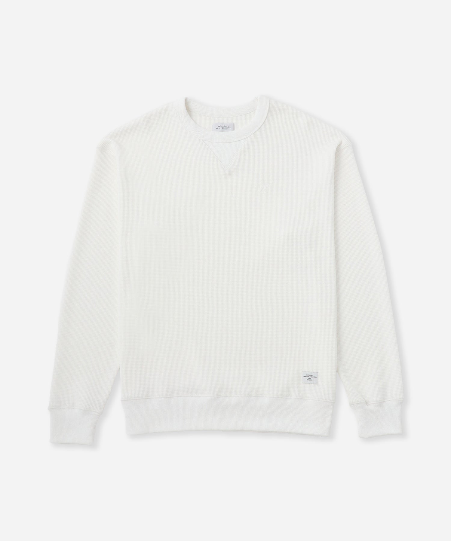 Saturdays NYC SNYC Waffle Relaxed Top in Off White