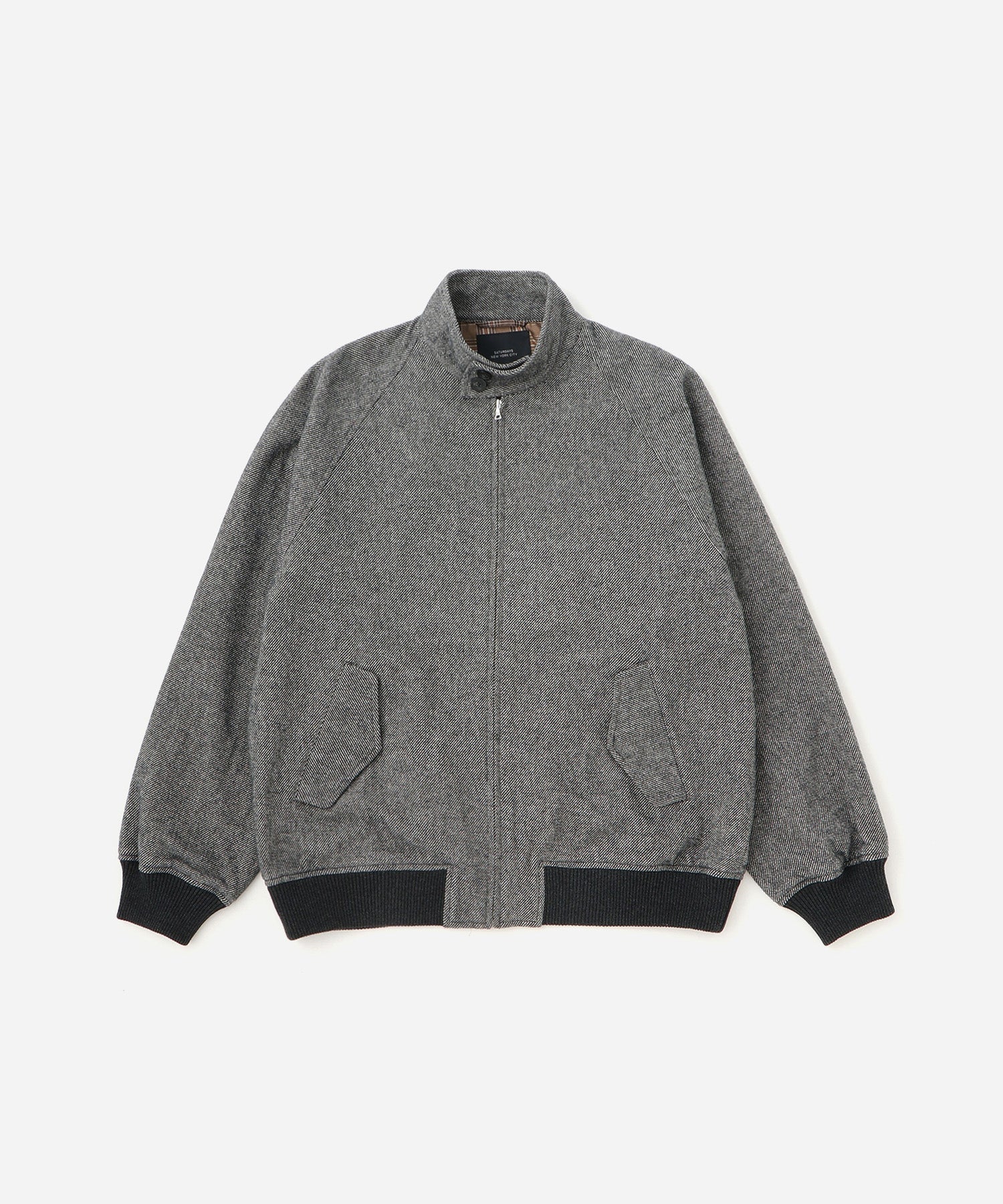 ジャケット・アウター Phlannel Wool Tweed Harrington Jacket Phlannèl】Arles Wool Tweed Harrington Jacket col.Khaki Mix