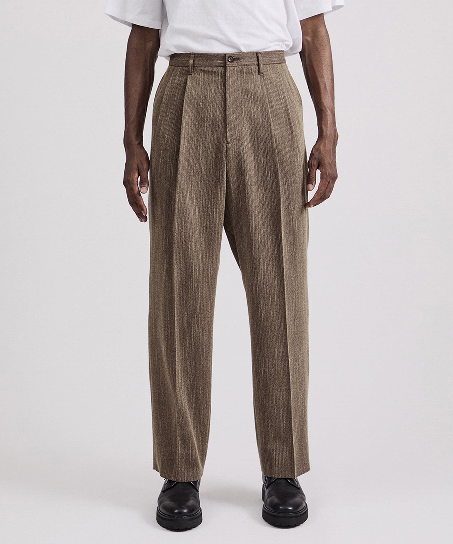 George Tweed Two Tuck Pant