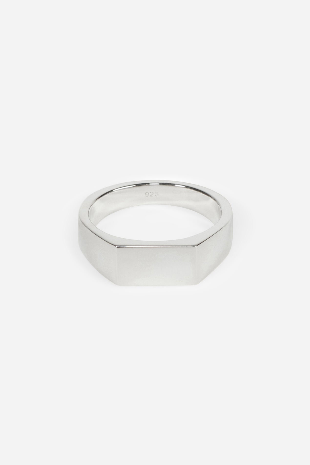 Cameron Studio Type 003 Rectangle Signet Ring 925 Sterling Silver